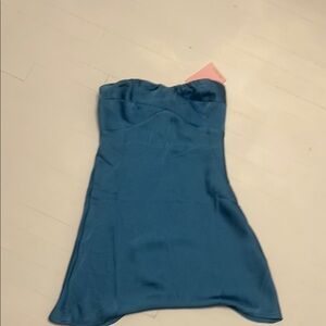 Hello Molly Sky Blue Strapless Dress